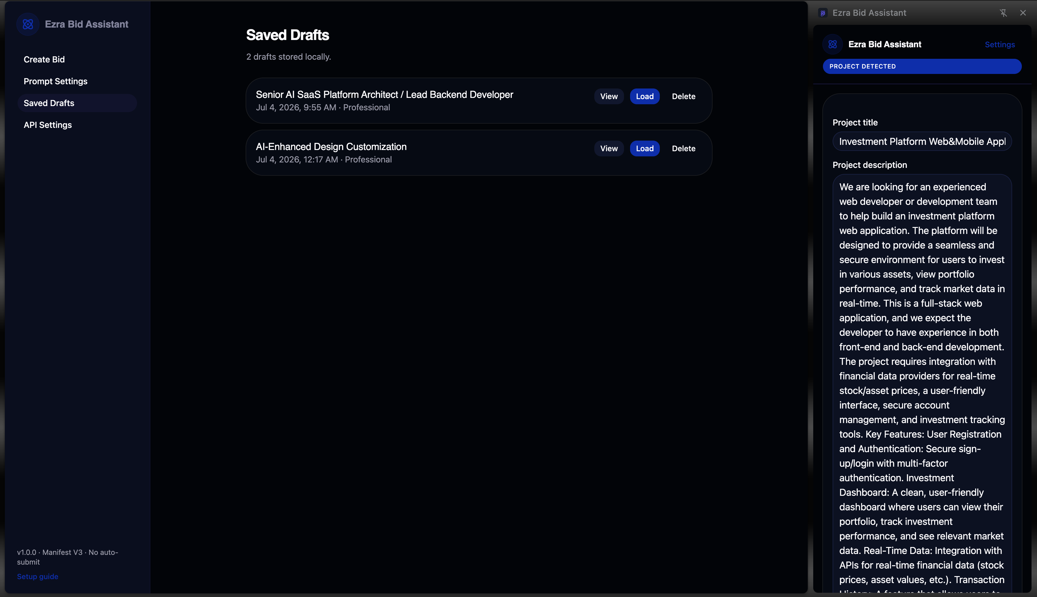 Ezra Bid Assistant screenshot 4
