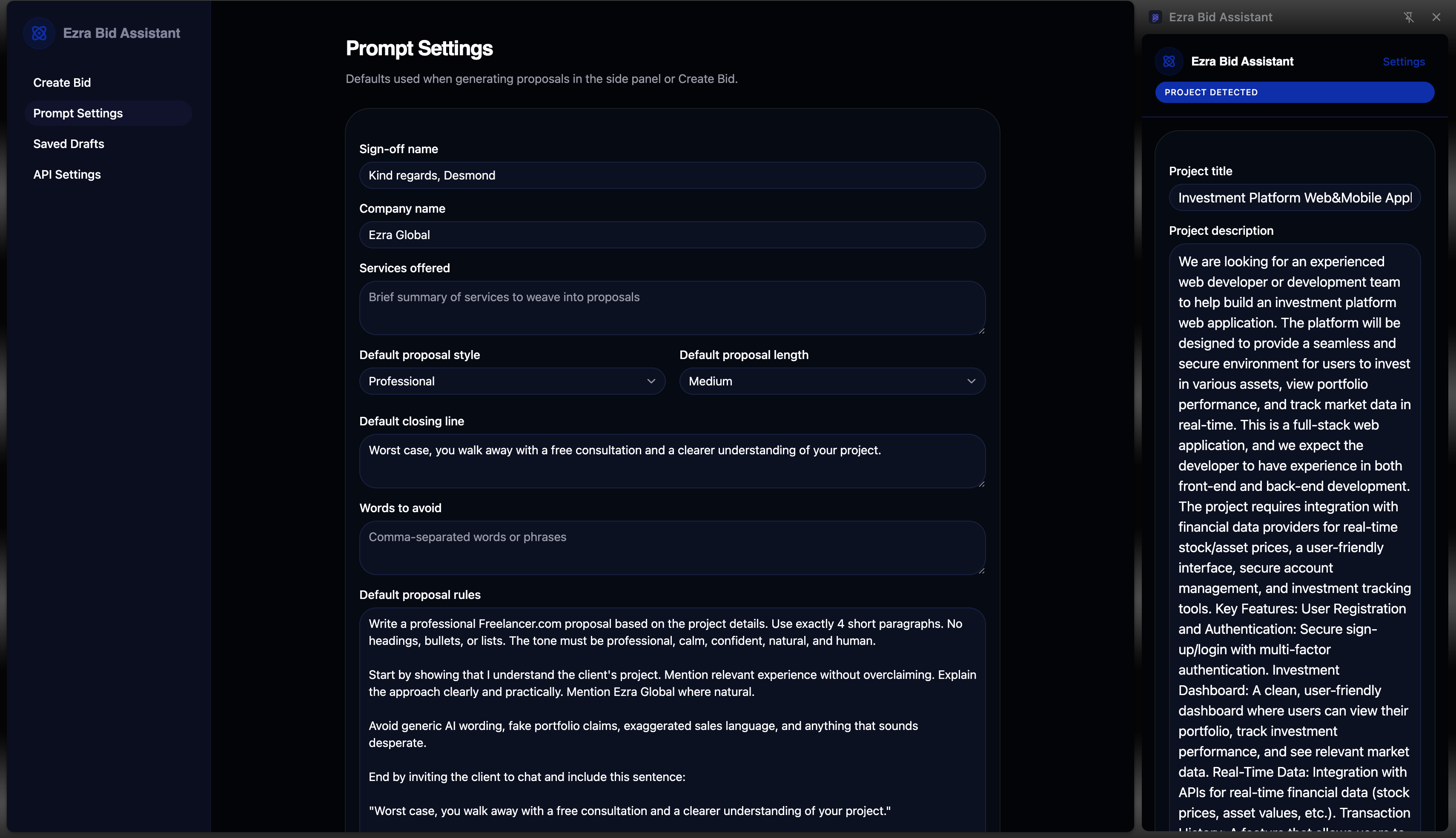 Ezra Bid Assistant screenshot 3
